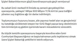 İzmir merkezli 8 ilde suç örgütü operasyonu