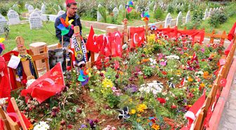 Okul saldırısında hayatını kaybeden çocukların ziyaretçileri eksik olmuyor