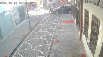 Tokat'ta cip ile motosikletin çarpıştığı kaza kamerada