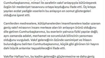 İletişim Başkanı Duran'dan 'Vakıflar Haftası' paylaşımı