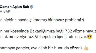 Bakan Bak'tan Marmaris Belediyesi'ndeki havuz sorununa tepki