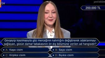 Gevşeyip kasılmasıyla göz merceğinin kalınlığını değiştirerek odaklanmayı sağlayan, gözün damar tabakasının ön dış bölümüne verilen ad hangisidir?