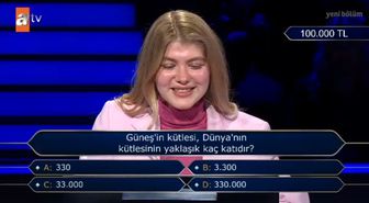 Güneş'in kütlesi, Dünya'nın kütlesinin yaklaşık kaç katıdır?