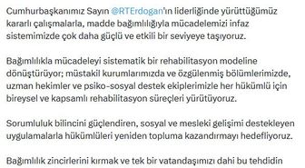 Adalet Bakanı Gürlek: Bağımlılıkla mücadeleyi sistemli bir şekilde yürütüyoruz
