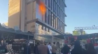 Diyarbakır'da inşaat halindeki otelde yangın çıktı: 5 kişi dumandan etkilendi