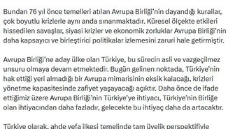 Cumhurbaşkanı Erdoğan: AB ile ilişkilerimizi kazan-kazan anlayışıyla ilerletme iradesindeyiz