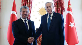 Cumhurbaşkanı Erdoğan, Irak Kürt Bölgesel Yönetimi Başbakanı Mesrur Barzani'yi kabul etti