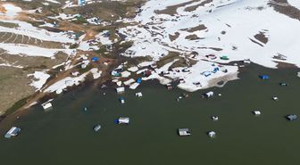 Erciyes Kayak Merkezi'nde Tekir Gölü suya kavuştu