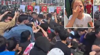 Çocuklara top ve oyuncak dağıtımı izdihama neden oldu