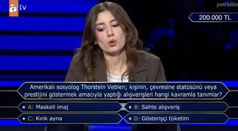 Amerikalı sosyolog Thorstein Veblen; kişinin, çevresine statüsünü veya prestijini göstermek amacıyla yaptığı alışverişleri hangi kavramla tanımlar?