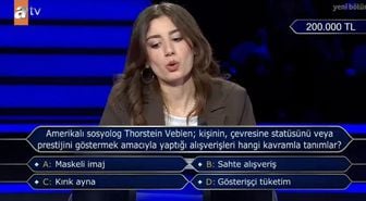 Amerikalı sosyolog Thorstein Veblen; kişinin, çevresine statüsünü veya prestijini göstermek amacıyla yaptığı alışverişleri hangi kavramla tanımlar?