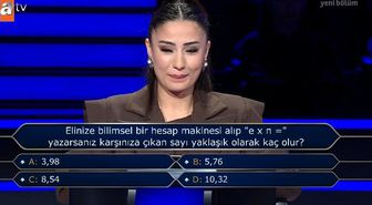 Elinize bilimsel bir hesap makinesi alıp 'e x n =' yazarsanız karşınıza çıkan sayı yaklaşık olarak kaç olur?