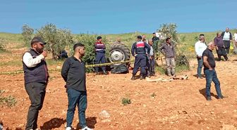 Gaziantep'te devrilen traktörün sürücüsü hayatını kaybetti