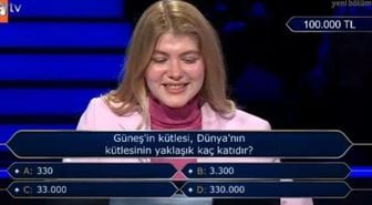 Güneş'in kütlesi, Dünya'nın kütlesinin yaklaşık kaç katıdır? Güneş Dünya'dan büyük mü?