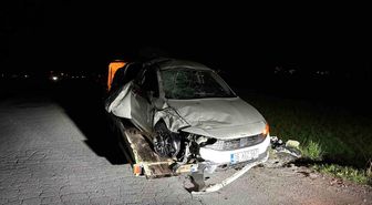 Kayseri'de takla atan otomobilde anne ve oğlu yaralandı