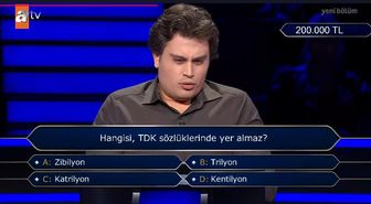 Zibilyon, Katrilyon, Trilyon, Kentilyon hangisi, TDK sözlüklerinde yer almaz?