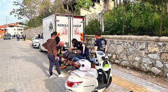 Otomobil ile motosiklet çarpıştı;1 yaralı