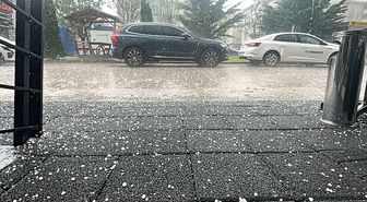Bolu'da sağanak ve dolu etkili oldu