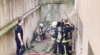 Doğalgaz borusunda çıkan yangın söndürüldü