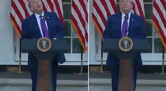 Trump'ın korku dolu anları! Kuşu dron sanınca büyük panik yaşadı
