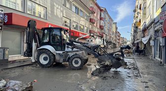 Samsun'un Havza ilçesinde selin ardından temizlik çalışmaları devam ediyor