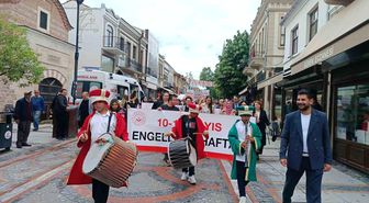Edirne'de Engelliler Haftası kutlamalarında renkli görüntüler oluştu