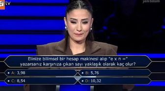 Elinize bilimsel bir hesap makinesi alıp 'e x n =' yazarsanız karşınıza çıkan sayı yaklaşık olarak kaç olur?