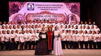 Hemşire adayları üniformalarını giydi