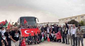 Gazze'ye umut konvoyu: 40 farklı ülkeden 400 aktivist Trablus'tan hareket etti