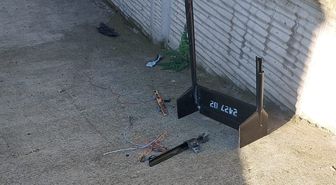 Samsun'da sokağa insansız hava aracı düştü