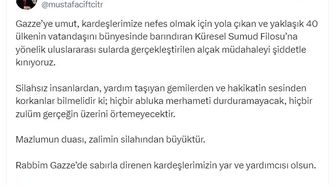 Bakan Çiftçi'den Küresel Sumud Filosu'na yönelik saldırıya tepki