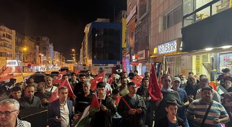 Hatay'da İsrail'in Küresel Sumud Filosu'na saldırısı protesto edildi