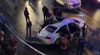 Ankara'da kontrolden çıkan otomobil Sıhhiye Köprüsü'nden alt yola düştü; 1 yaralı