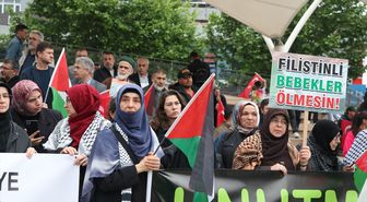 Sakarya'da Sumud Filosu'na saldırıya protesto