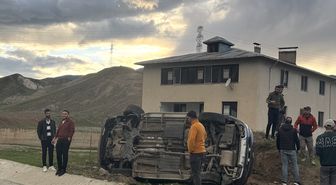 Erzurum'da SUV tipi aracın devrildiği kazada 1 kişi yaralandı
