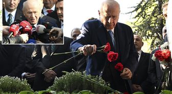 Bahçeli, Türkeş'in mezarını ziyaret etti! 'Bayram mesajı' yanıtı dikkat çekti