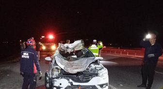 Muş'ta yola çıkan ata çarpan araçtaki 4 kişi yaralandı
