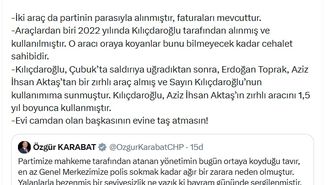 Özel'den CHP Genel Merkezindeki araç görüntülerine açıklama