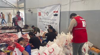 Türk Kızılay, bağışçıların kurbanlarını Irak'taki ihtiyaç sahibi ailelere ulaştırıyor