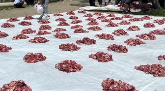 Yüksekova'da 100 yıllık gelenek: 140 kurban kesildi, etler tüm köye eşit dağıtıldı