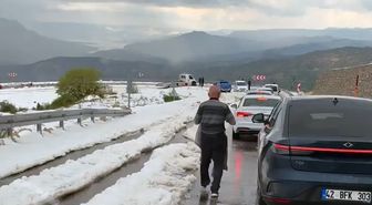 Karaman'da dolu yağışı yaşamı olumsuz etkiledi