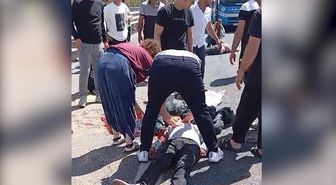 Kurbanlık koyun yüklü kamyonet devrildi: 1 ölü, 1 yaralı