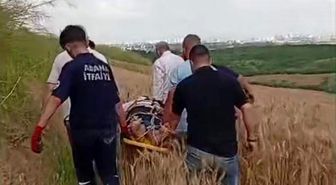 Adana'da otomobil tarlaya uçtu: 1 ölü, 1 yaralı