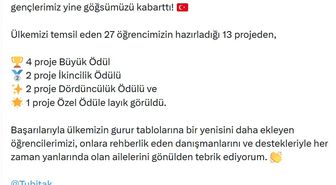 Bakan Kacır: Gençlerimiz ISEF 2026'da yine göğsümüzü kabarttı