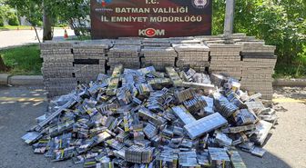 Batman'da gümrük kaçağı 14 bin 600 paket sigara ele geçirildi
