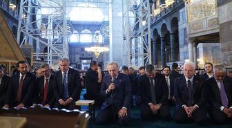 Cumhurbaşkanı Erdoğan, cuma namazını Ayasofya-i Kebir Cami-i Şerifi'nde kıldı