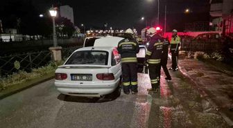 Eskişehir'de akaryakıt istasyonunun arkasında gerçekleşen araç yangını korkuttu