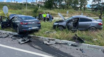 Kırklareli'nde iki otomobilin çarpıştığı kazada 6 kişi yaralandı