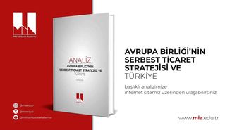 Milli İstihbarat Akademisi "Avrupa Birliği'nin Serbest Ticaret Stratejisi ve Türkiye" başlıklı analizini yayımladı