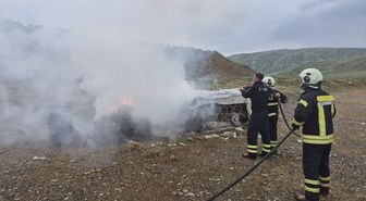 Siirt'te çıkan yangında arı kovanları zarar gördü